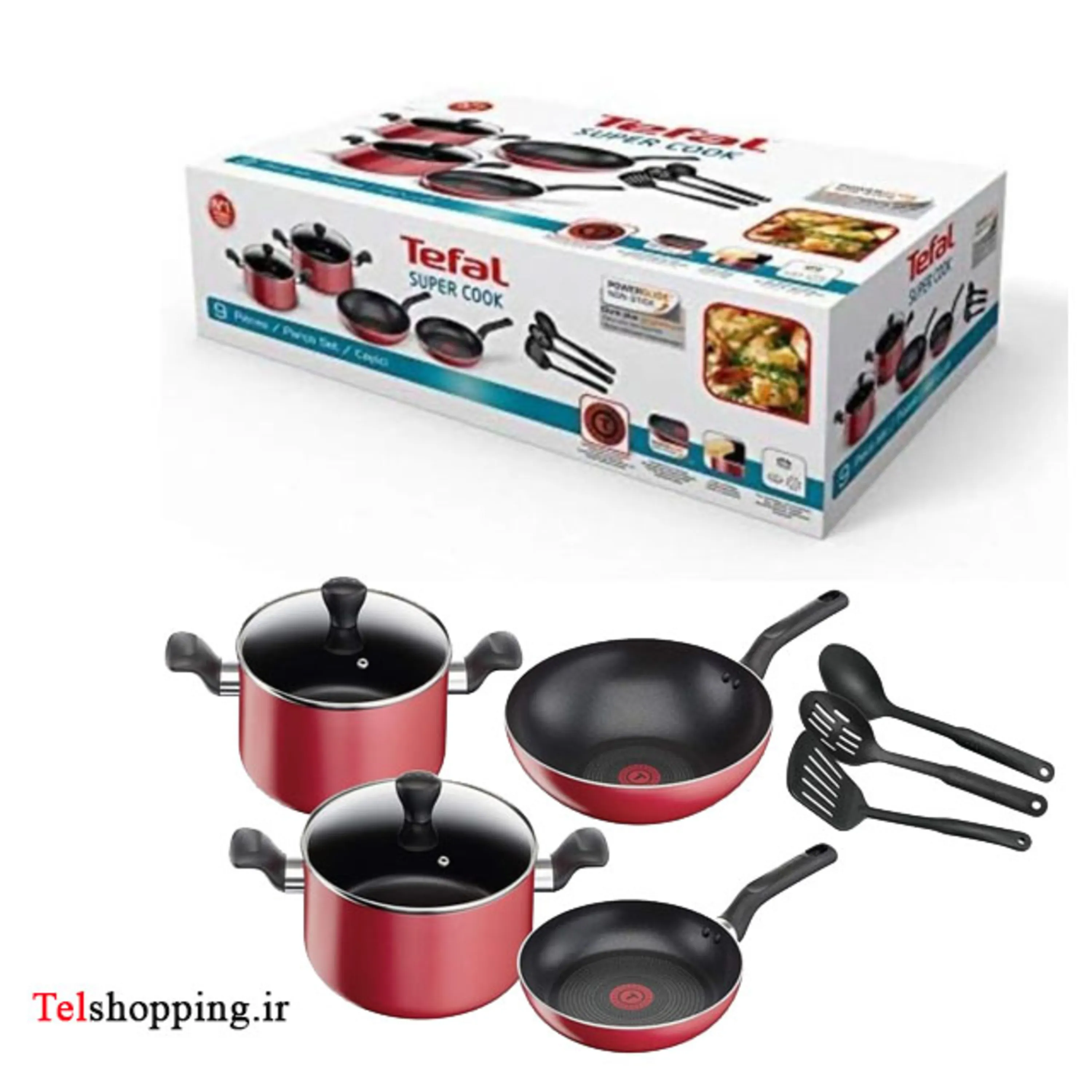 سرویس قابلمه 9 پارچه تفال مدل B460S984